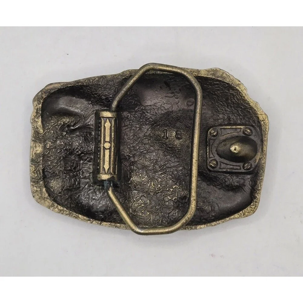 80’s Bass Anglers Sportsman Society Belt Buckle Brass USA MADE FISH SPORT Vtg